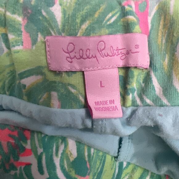 Lilly Pulitzer Womens Skort Size Large Vibrant Multicolor Pink Teal Animal Print - Picture 12 of 14